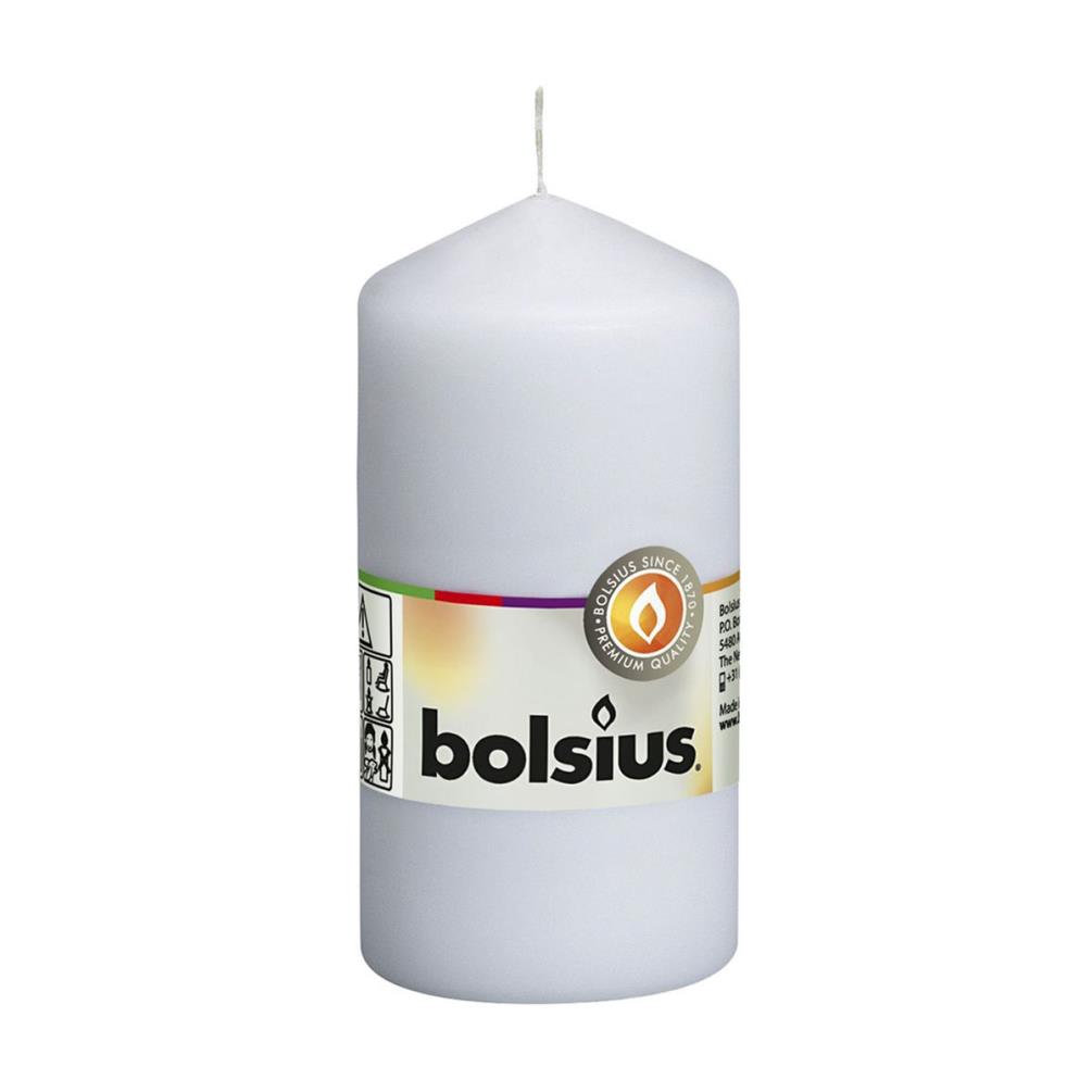 Bolsius White Pillar Candle 12cm x 6cm £2.69